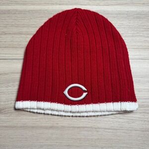 Twins Enterprise MLB Cincinnati Reds Beanie Mens OSFA Red Excellent Ribbed Knit